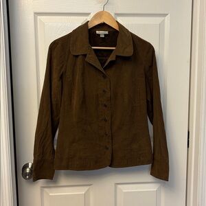 Dressbarn Brown Button-Up Jacket